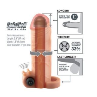 Extensión de pene con vibrador Real Feel 1 2