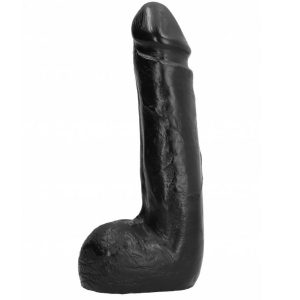 Dildo realístico negro suave 20 cm