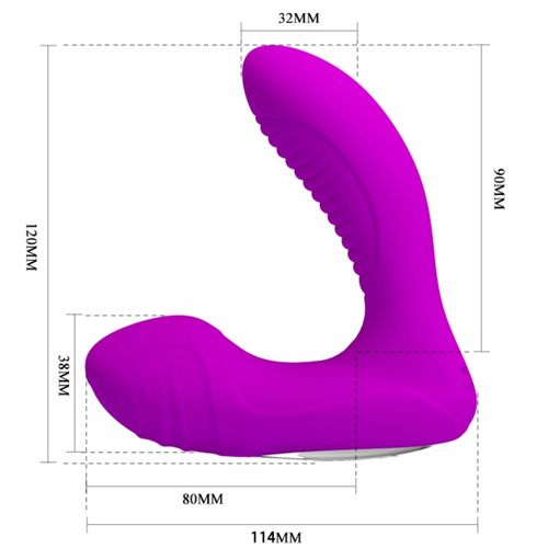 Masajeador anal con vibración y función calor Lillian 5