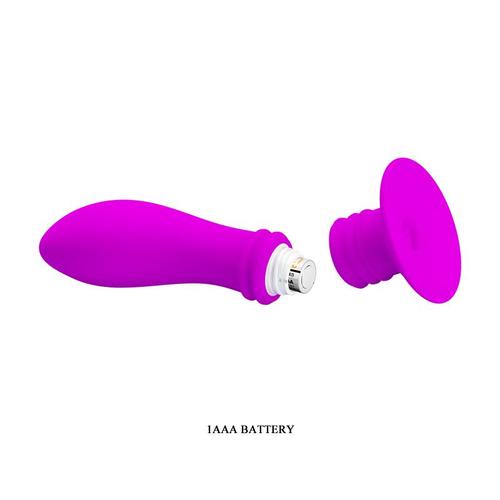 Plug anal con vibrador púrpura 7