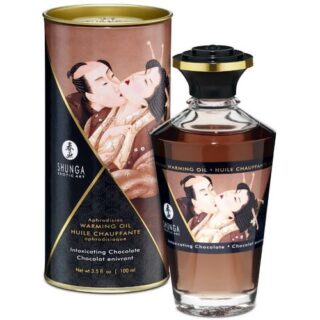 Aceite masaje efecto calor con sabor intenso a chocolate