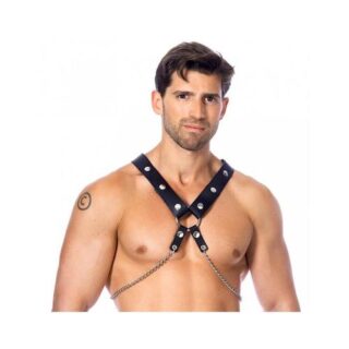 1 arnes de cuero con cadenas