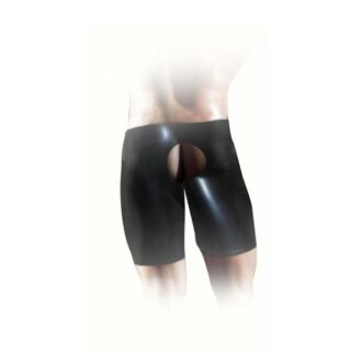 Pantalones cortos unisex de látex negro