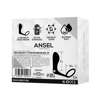 Plug anal con vibración y anillo 5