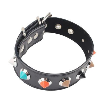 Collar con púas de colores 3
