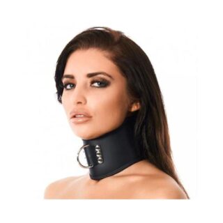 Collar de cuero con anilla 2
