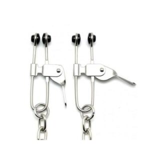Pinzas con cadena de metal para pezones 2 Rimba 2