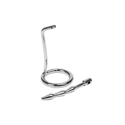 Plug castidad pene acero inoxidable con candado 3