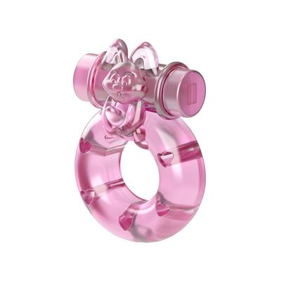 Anillo vibrador conejo color rosa 2