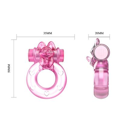 Anillo vibrador conejo color rosa 5