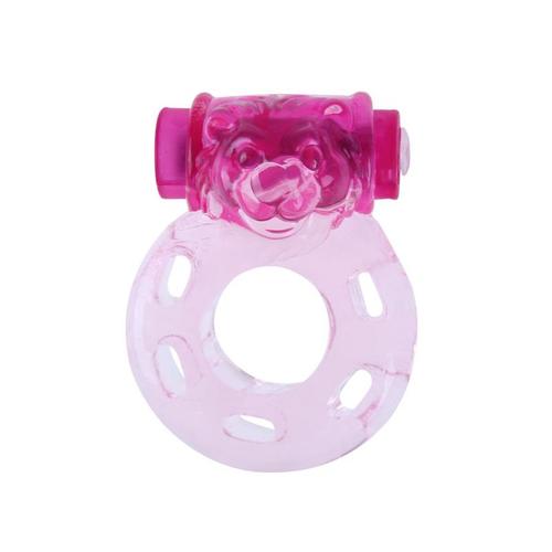 Anillo vibrador oso color rosa