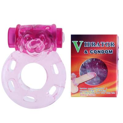 Anillo vibrador oso color rosa 2