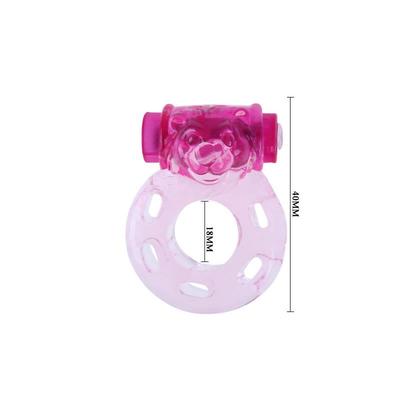 Anillo vibrador oso color rosa 3
