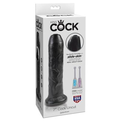 Dildo realista con glande retráctil negro 2 5