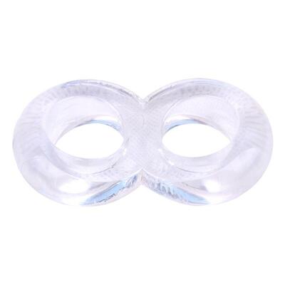 Anillo para el pene doble Duo Cock Transparent 2