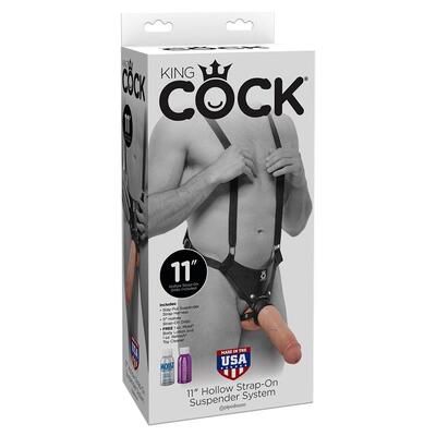 Arnés con tirantes y dildo hueco 28 cm 7