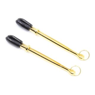 Pinzas para pezones de metal negro y dorado