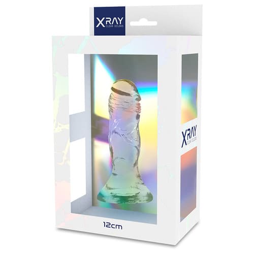 Dildo realista transparente 12 x 26 cm