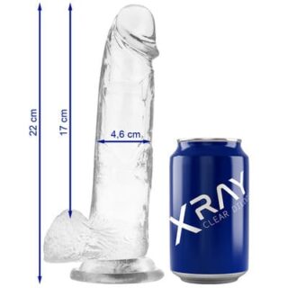 Dildo realista transparente 22 cm 2