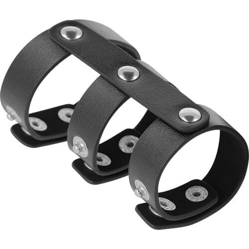 Anillo doble para el pene y testiculos ajustable