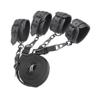 Set de restricciones para la cama de cuero vegano 2