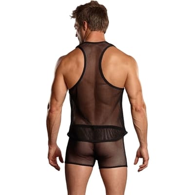 Camiseta de tirantes de red elastica 2