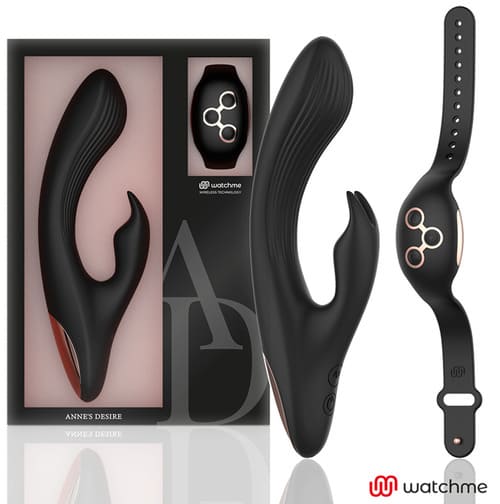 Vibrador Rabbit con control remoto negro dorado