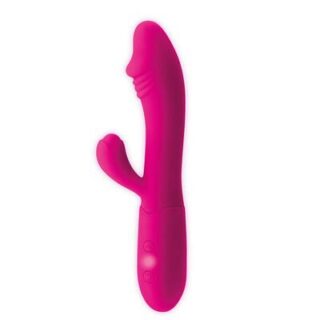Vibrador punto G y conejito de silicona Candy 2