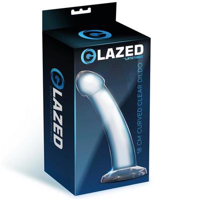Dildo curvado material cristalino 3