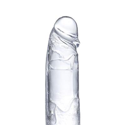 Dildo realista con testiculos cristalino 3