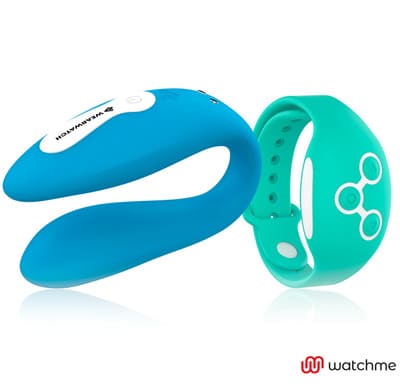 Vibrador dual azul Wearwatch 2
