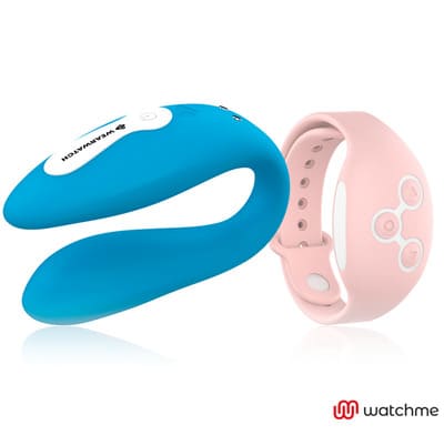 Vibrador dual azul Wearwatch 3