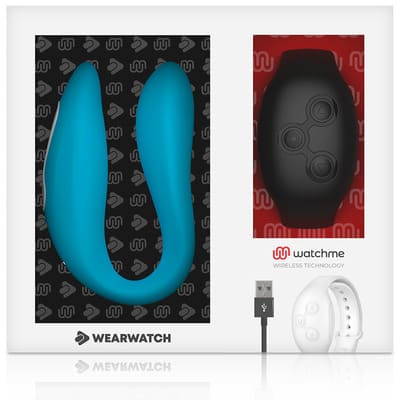 Vibrador dual azul Wearwatch 6