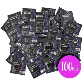 Bolsa con 100 preservativos sabor a chocolate