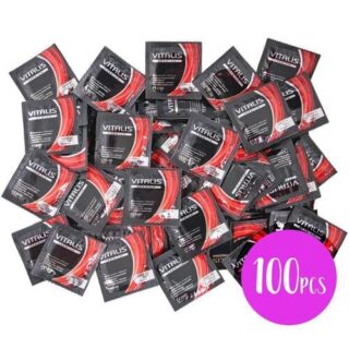 Bolsa con 100 preservativos sabor a fresa