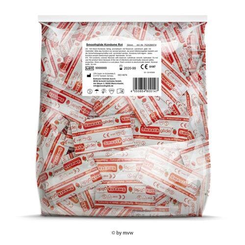 Pack de 100 preservativos sabor a fresa