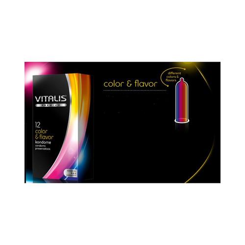 Preservativos Vitalis Colors Flavor 12 Uds