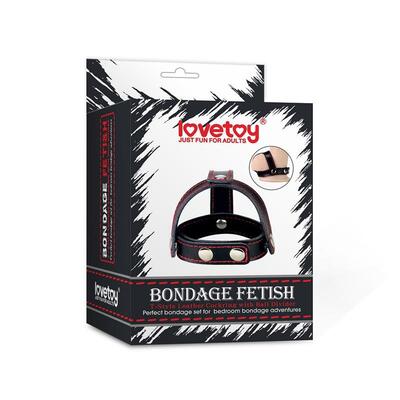 Anillo de pene y testiculos de cuero negro 3