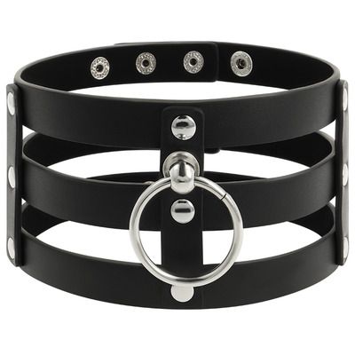 Collar de cuero vegano estilo Fetish 2