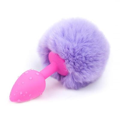 Plug anal con pompon talla S 2