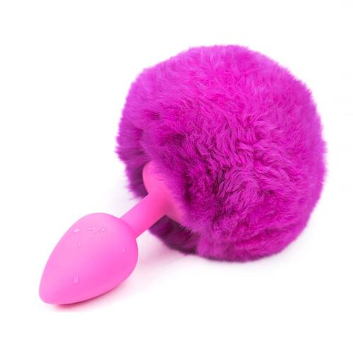 Plug anal con pompon talla S