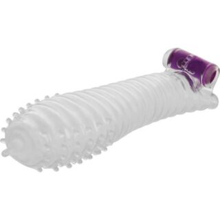 Funda para el pene texturada con bala vibradora 3