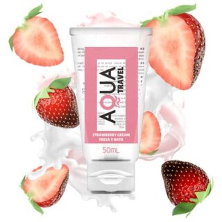 Lubricante base de agua sabor fresa y nata