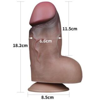 Dildo de doble capa silicona Platinum 182 cm 2