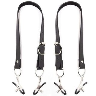 Pinzas para clitoris con correas para piernas
