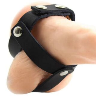 Funda de cuero de castidad para testiculos