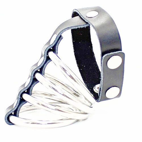 Funda para el pene con anillos de metal Ohmama
