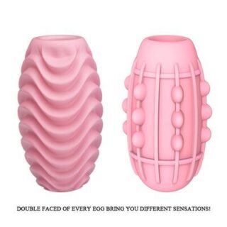 Huevo masturbador doble cara rosa 2