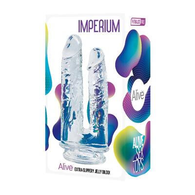 Dildo doble Imperium transparente 2