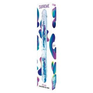 Dildo doble transparente Supreme 385 cm 2
